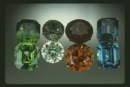 Zircon gemstones (NMNH G2222, G3568, G3554, and G2237)::10970602
